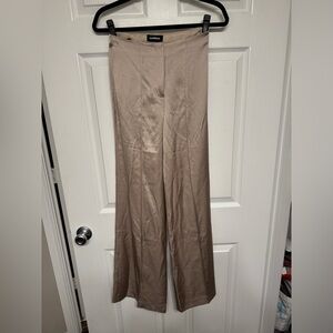 Satin wide leg trousers